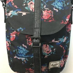 Herschel Supply Co. Crossbody Black Floral Messenger Shoulder Bag